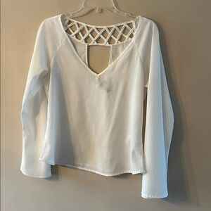 Top - Sheer, White by Want and Need Size Small